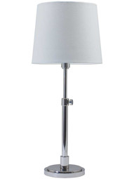 Townhouse Adjustable Table Lamp in Polished Nickel.